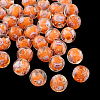 Handmade Luminous Inner Flower Lampwork Beads LAMP-R129-10mm-M-2