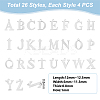 104Pcs 26 Styles 304 Stainless Steel Charms STAS-UN0057-45-3