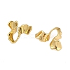 Ion Plating(IP) 304 Stainless Steel Stud Earrings for Women EJEW-K281-27G-1