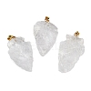 Raw Rough Natural Quartz Crystal Pendants G-G162-01G-03-1