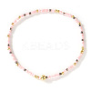 Bohemian Glass Seed Beads & Brass Stretch Bracelets for Women TI8364-7-1