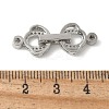 Brass Pave Clear Cubic Zirconia Fold Over Clasps KK-M320-21P-3