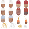 DIY Walnut Wooden Dangle Earring Making Kits DIY-OC0006-79-1