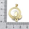 Brass Micro Pave Clear Cubic Zirconia Pendants KK-V010-17G-3