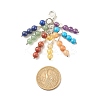 Chakra Theme Gemstone Beaded Tassel Pendant Decorations HJEW-JM00684-2