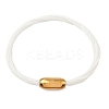 304 Stainless Steel with Polyester Metallic Cord Bracelets for Women BJEW-Z145-01G-32-4