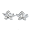 Brass Micro Pave Clear Cubic Zirconia Charms KK-H482-09P-01-1