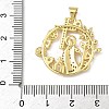 Brass Micro Pave Clear Cubic Zirconia Pendants KK-L257-21G-3