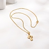 Stainless Steel Cross Pendant Cable Chain Necklaces for Women PW-WG067D3-01-4