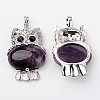 Natural Amethyst Pendants X-G-G884-B10-FF-2