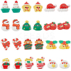 72pcs 12 Styles Christmas Theme Opaque Resin Cabochons RESI-SC0005-72-1