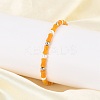 304 Stainless Steel Beaded Bracelets for Women BJEW-M056-08P-01-5