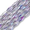 Transparent Electroplate Glass Beads Strands GLAA-K064-05A-HR01-1