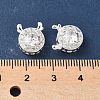 Brass Micro Pave Cubic Zirconia Beads KK-G531-01S-03-3