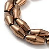 Electroplated Synthetic Non-magnetic Hematite Beads Strands G-Z032-B02-02F-3