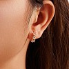 925 Sterling Silver Micro Pave Cubic Zirconia Hoop Earrings EJEW-K284-05G-2