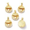 Brass Clear Cubic Zirconia Pendants KK-B047-18G-1