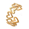 304 Stainless Steel Cuff Bangles for Women BJEW-Z130-01G-3