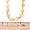 304 Stainless Steel Textured Square Link Chain Necklaces for Women NJEW-K299-02G-5
