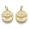 Brass Micro Pave Cubic Zirconia Pendants X-ZIRC-S067-011-NF-2