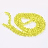 Spray Painted Crackle Glass Beads Strands CCG-Q001-6mm-04-2