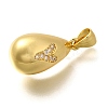 Rack Plating Brass Micro Pave Cubic Zirconia Pendants KK-L226-102G-Y-2