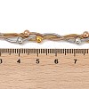 3 Colors 304 Stainless Steel Round Snake Chain Braided 3 Starnd Necklaces for Women NJEW-Z071-01M-3