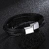 PU Leather Multi-strand Bracelets PW-WGD7CFC-01-3