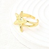Brass Cuff Rings for Women RJEW-F184-08E-G-3