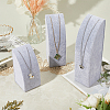 3Pcs 3 Sizes Vertical Wooden Covered with Velvet Necklace Display Stands NDIS-WH20001-03A-3