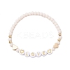 2Pcs 2 Styles Frosted Faceted Glass Beaded Stretch Bracelet Sets BJEW-JB10452-03-3