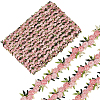 15 Yards Flower Polyester Embroidery Lace Ribbon OCOR-WH0070-77E-1