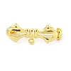 Bowknot Rack Plating Brass Brooches Findings KK-H738-35G-1