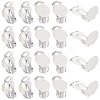 40Pcs 304 Stainless Steel Clip-on Earring Findings STAS-SC0008-39S-1