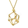 Crystal Cage Holder Necklace NJEW-JN04606-01-2