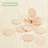 Flat Round Wooden Cabochons WOOD-WH0024-111-4