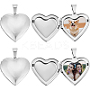 4Pcs 316 Stainless Steel Locket Pendants STAS-BBC0005-07-1
