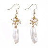 Natural Keshi Pearl Dangle Earrings EJEW-JE04160-1