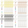 10Pcs Alloy Bar Beadable Keychain for Jewelry Making DIY Crafts KEYC-YW0001-29RG-2