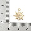 Brass Micro Pave Cubic Zirconia Charms KK-M326-20C-G-3