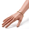 Cross Synthetic Turquoise(Dyed) Beads Stretch Bracelet for Girl Women BJEW-JB06864-02-3