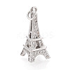 Brass Micro Pave Cubic Zirconia Pendants KK-N268-04P-1