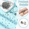 1256Pcs Stainless Steel Crimp Beads STAS-CJ0002-89-3