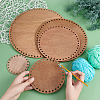 Wooden Crochet Basket Bottoms Set DIY-WH0019-97-5
