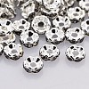 Brass Rhinestone Spacer Beads RB-A014-L8mm-12S-NF-1