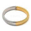 304 Stainless Steel Flat Snake Chain Bracelet BJEW-B076-01PG-2