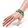 7Pcs 7 Color Handmade Polymer Clay Disc Surfer Stretch Bracelets Set BJEW-JB08798-6