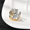 304 Stainless Steel Cuff Rings for Women RJEW-F193-01GP-3