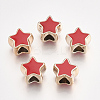 UV Plating Acrylic European Beads X-OACR-T005-91KC-07-1