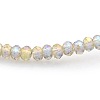 Full Rainbow Plated Faceted Rondelle  Glass Beads Strands GLAA-A024A-FR06-1
